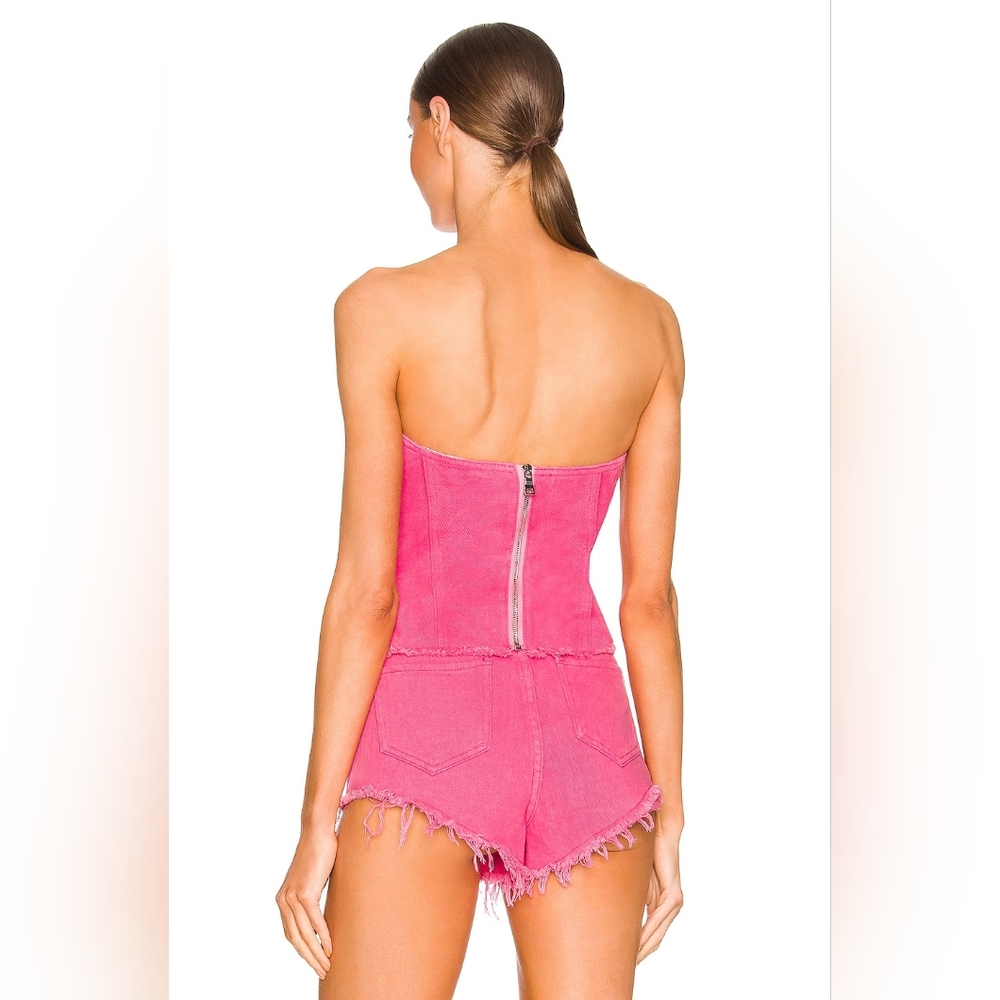 Superdown strapless denim top - Picture 2 of 8
